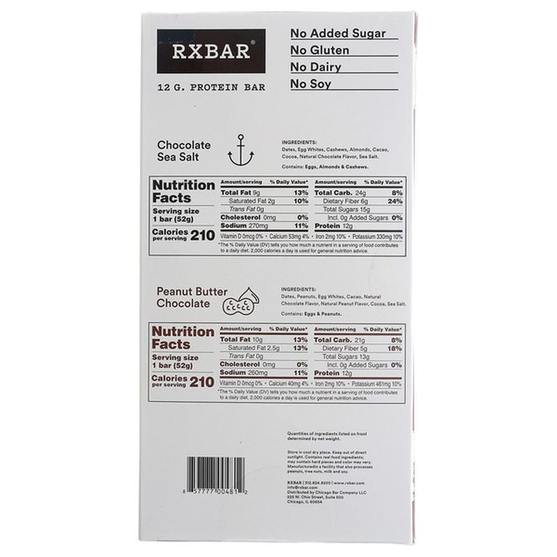 RxBar Protein Bar Variety Pack (1.83 oz) from Costco Instacart