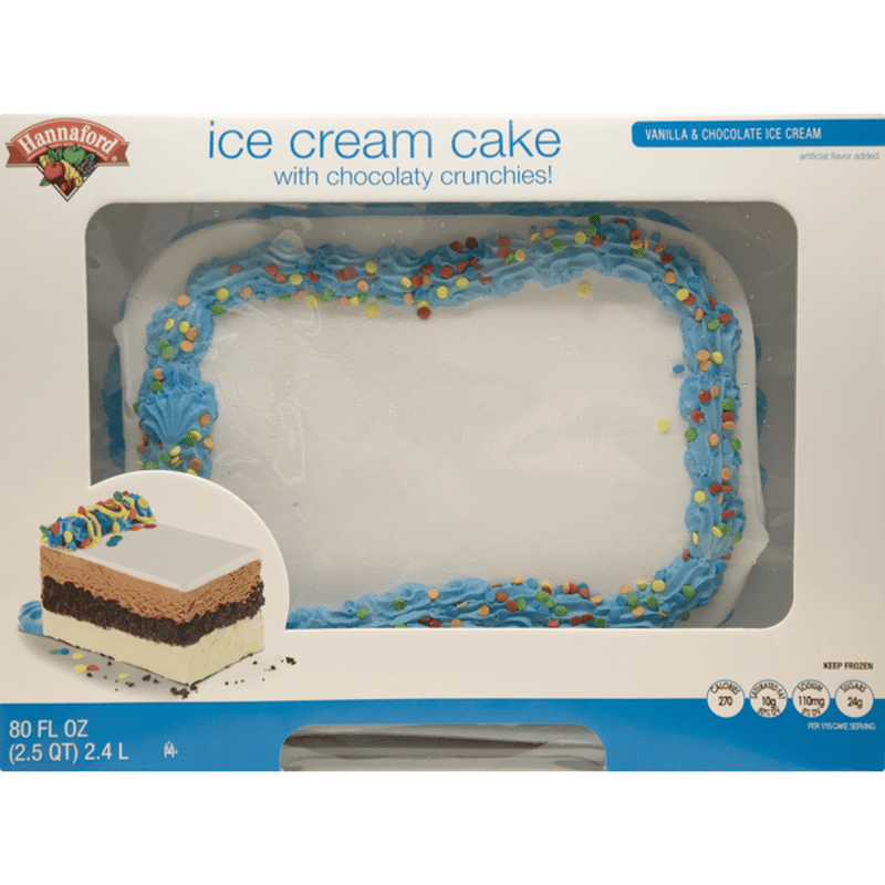 Hannaford Vanilla & Chocolate Celebrations Ice Cream Cake (80 fl oz