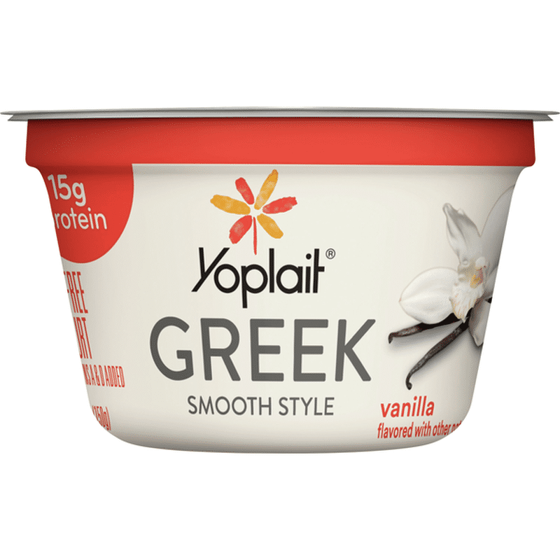 Yoplait Yogurt, Fat Free, Vanilla, Greek, Smooth Style (5.3 oz) - Instacart