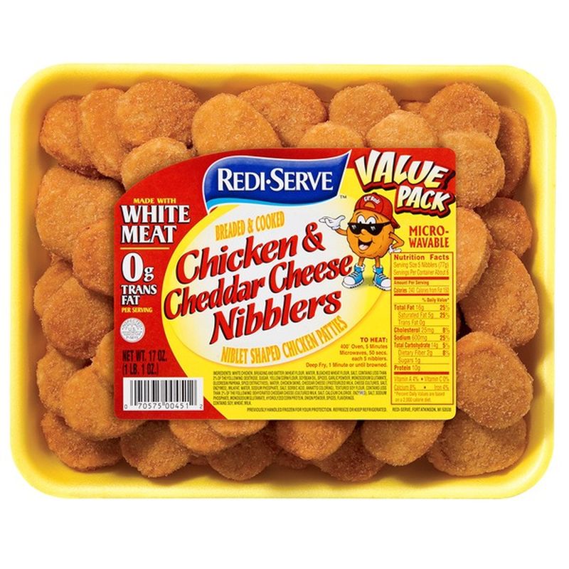Redi Serve Valu Pack Breaded & Cooked Chicken & Cheddar Cheese Nibblers