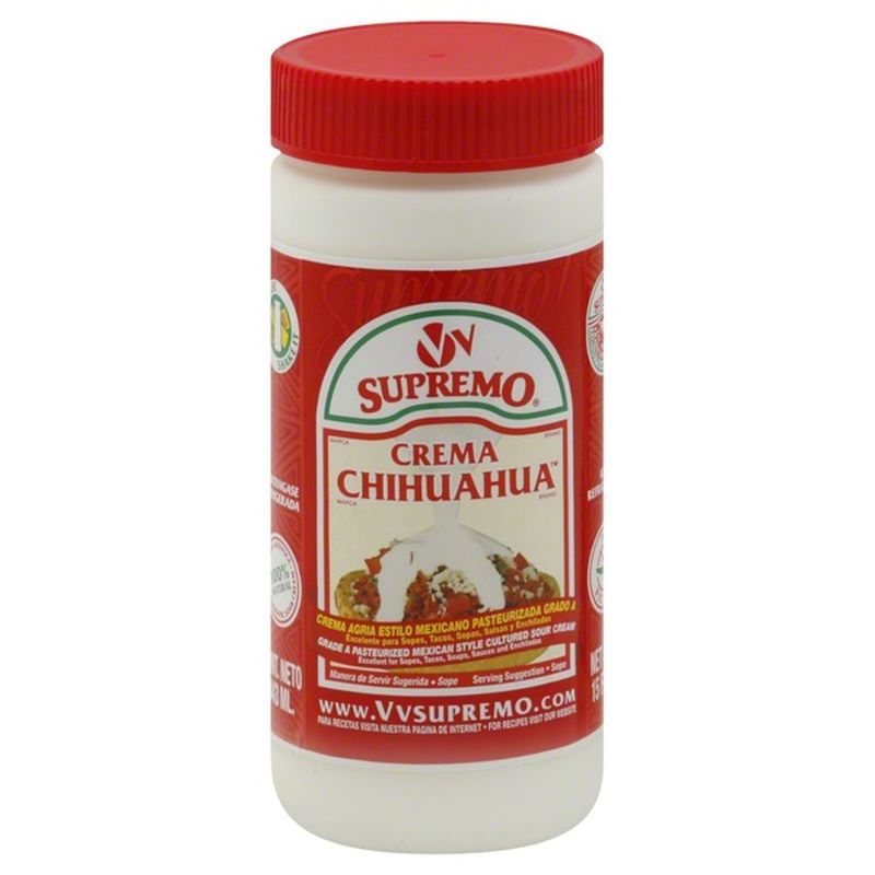 V&V Supremo Sour Cream, Mexican Style (15 oz) Instacart