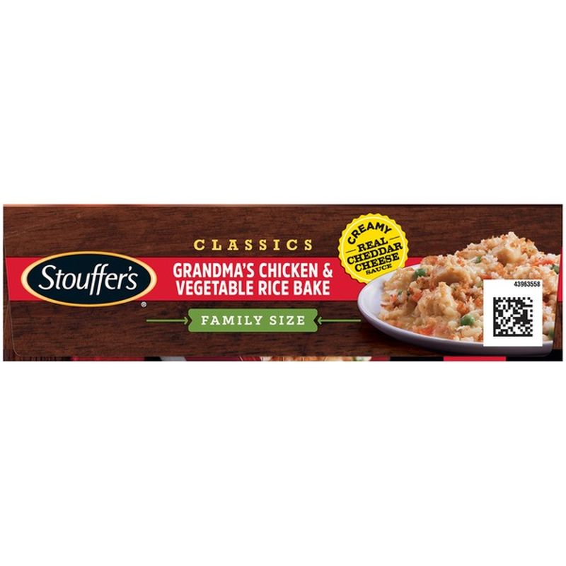 Stouffer's CLASSICS Family Size Grandma's Chicken & Vegetable Rice Bake ...