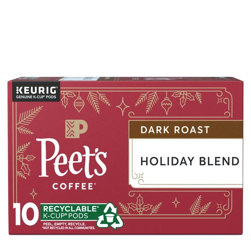 Peet's Coffee Holiday Blend, Dark Roast K-Cup Pods (10 ct) - Instacart