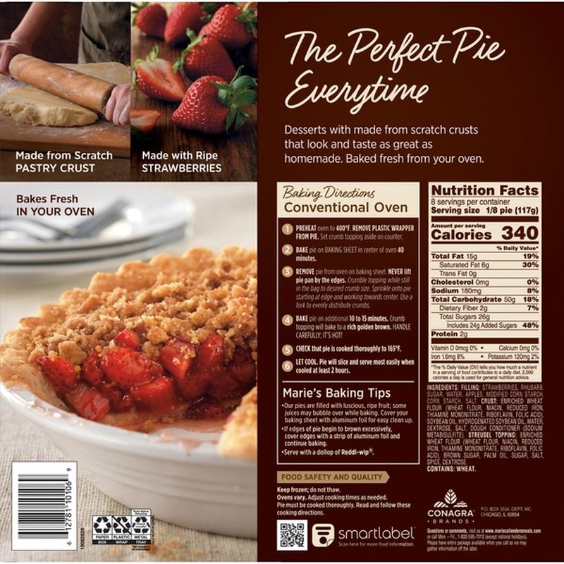 Marie Callender's Strawberry Rhubarb Pie Directions