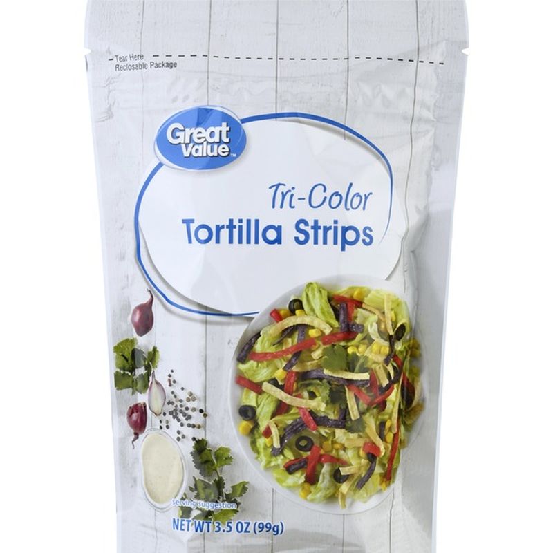 Great Value Tortilla Strips, TriColor (3.5 oz) Instacart