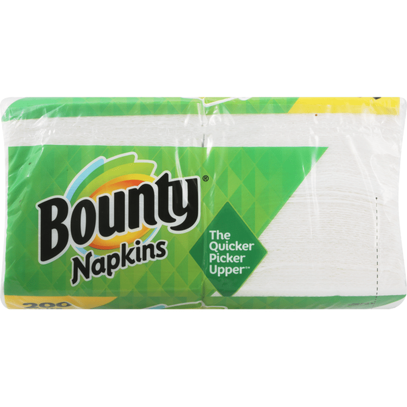 Bounty Paper Napkins, White And Print (200 ct) Instacart