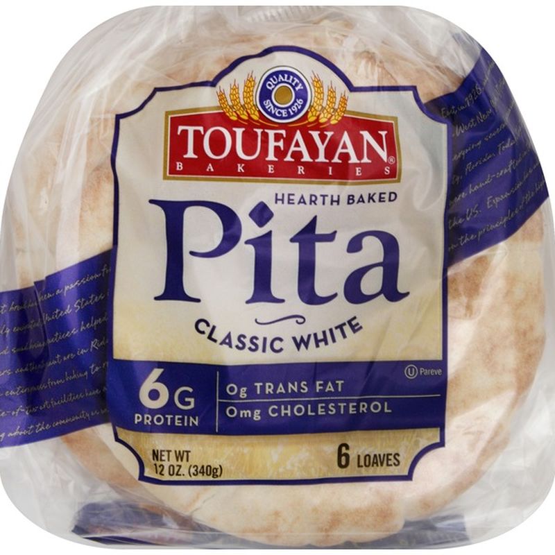 Toufayan Pita, Classic White (6 each) from The Food Emporium Instacart