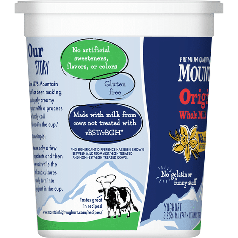 Mountain High Yoghurt Original Style Vanilla Yogurt Tub (32 oz) Instacart