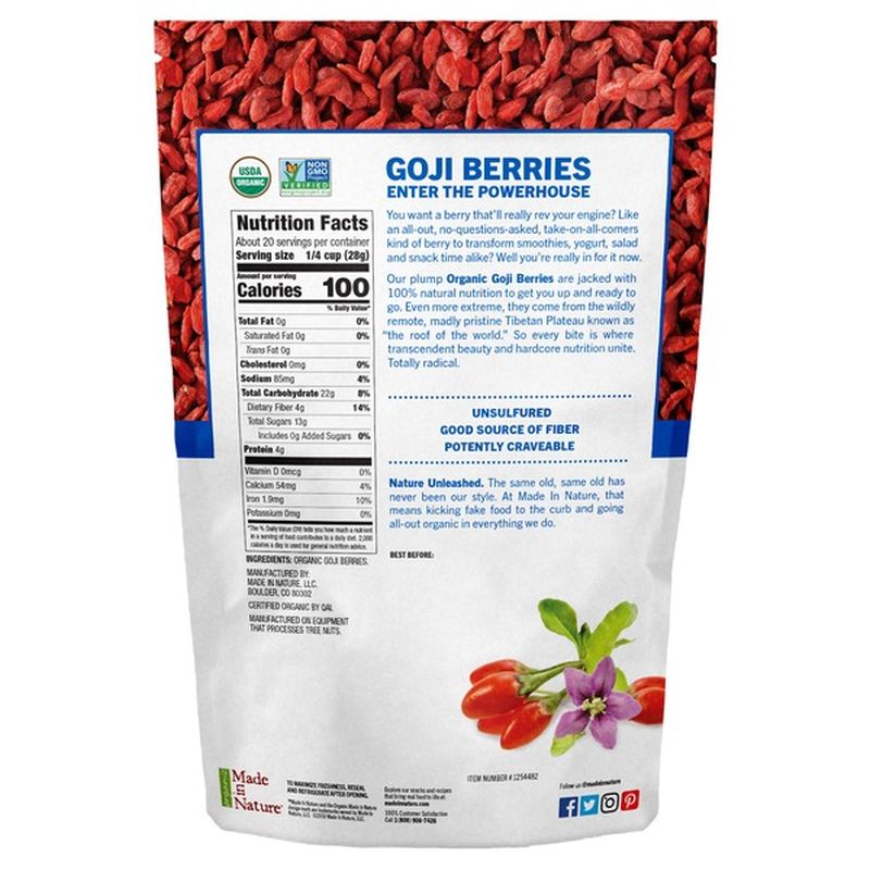 Made in Nature Organic Goji Berries (20 oz) Instacart