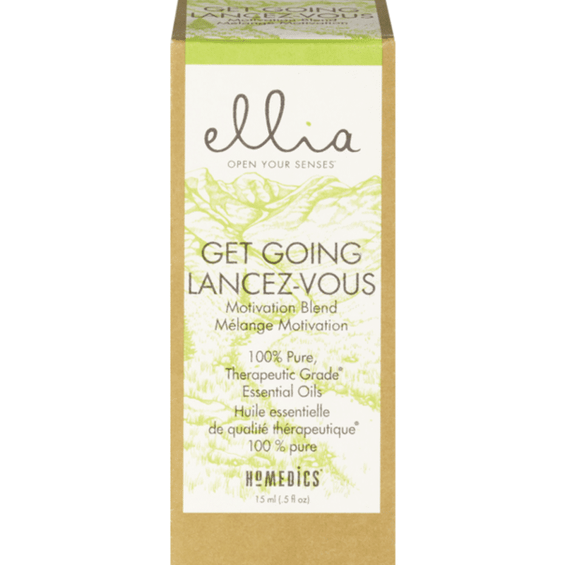 Ellia Get Going 100% Pure Therapeutic Essential Oil Blend of Lemon, Orange & Peppermint