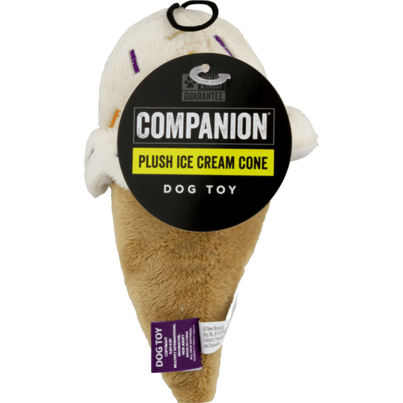 plush ice cream cone dog toy