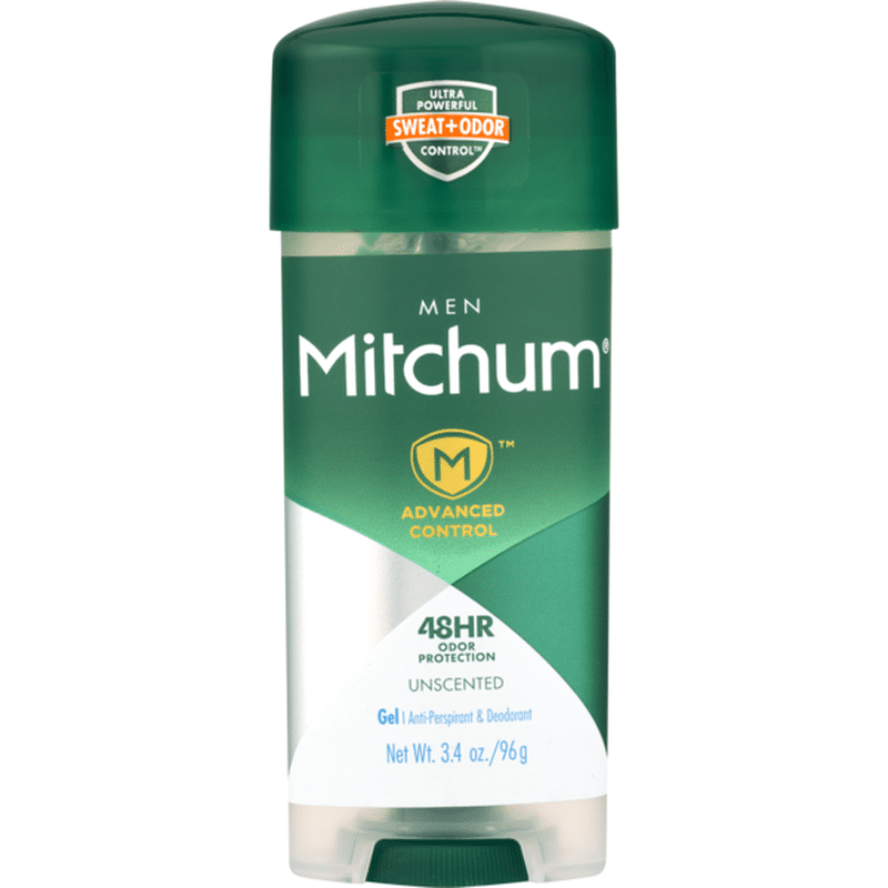 Mitchum Men Gel Anti-Perspirant & Deodorant Unscented (3.4 oz) - Instacart