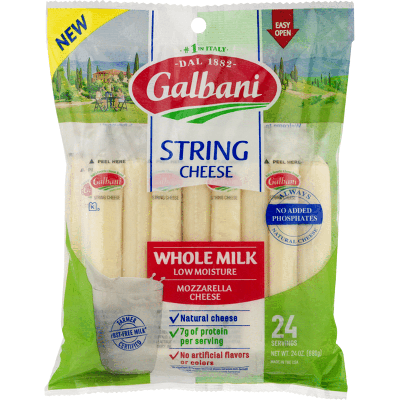 Galbani Dairy Galbani Whole Milk Mozzarella String Cheese ...