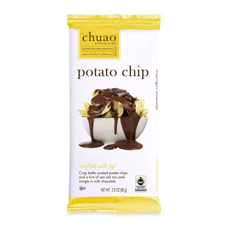 Chuao Chocolatier Potato Chip, Milk Chocolate Bar (2.8 oz) Instacart