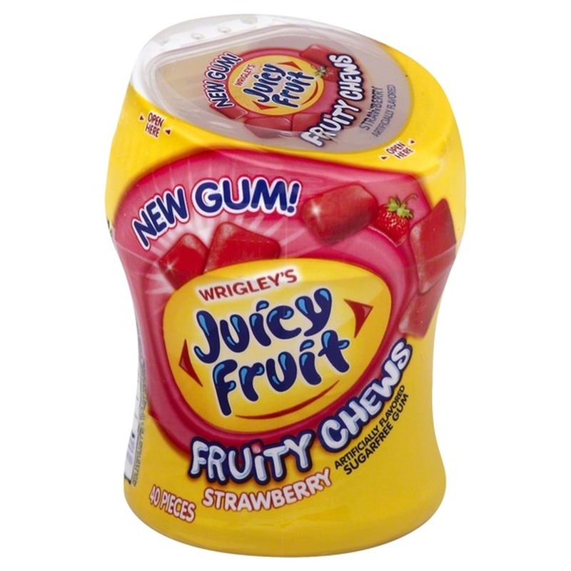 Juicy Fruit Fruity Chews Sugarfree Gum Strawberry (40 each) Instacart
