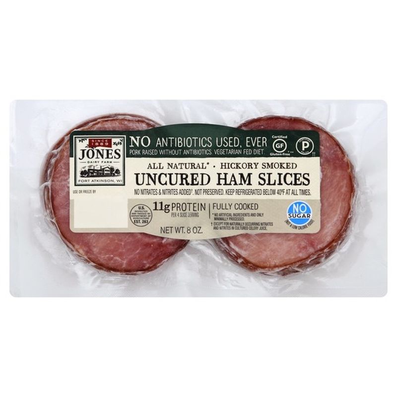 Jones Dairy Farm Ham, Uncured, Hickory Smoked, Slices (8 oz) Instacart