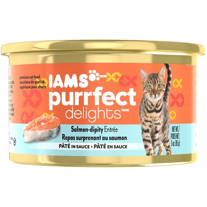 Iams Purrfect Delights Salmon Dipity Entree Pate In Sauce Cat Food 3 Oz Instacart