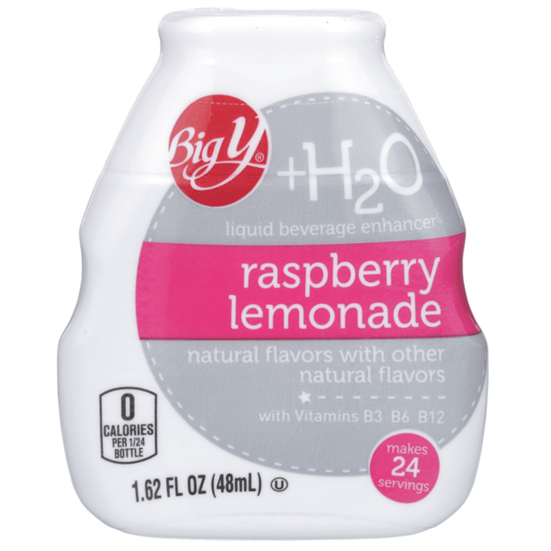 Big Y +H2O, Raspberry Lemonade Liquid Beverage Enhancer (1.62 fl oz
