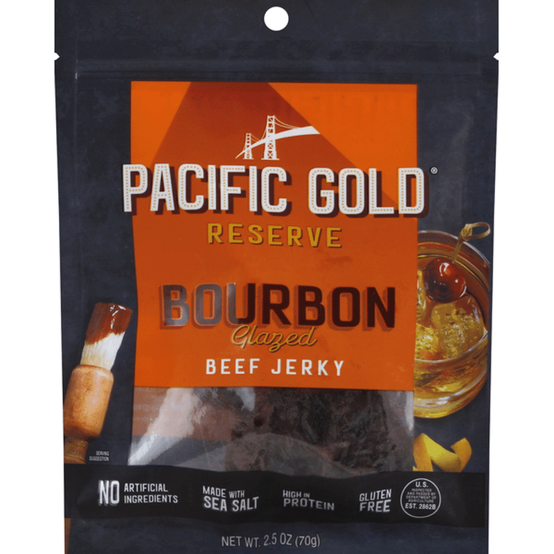 Pacific Gold Beef Jerky, Bourbon Glazed (2.5 oz) Instacart