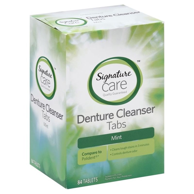 Signature Care Denture Cleanser Tabs, Mint (84 ct) from Vons Instacart