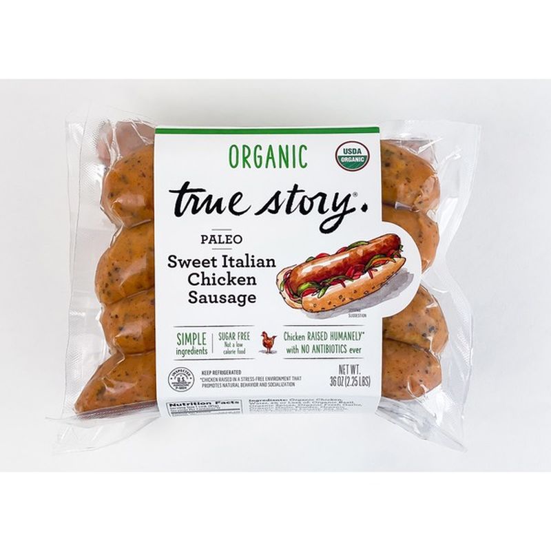 True Story Organic Sweet Italian Chicken Sausage (36 oz) from Costco