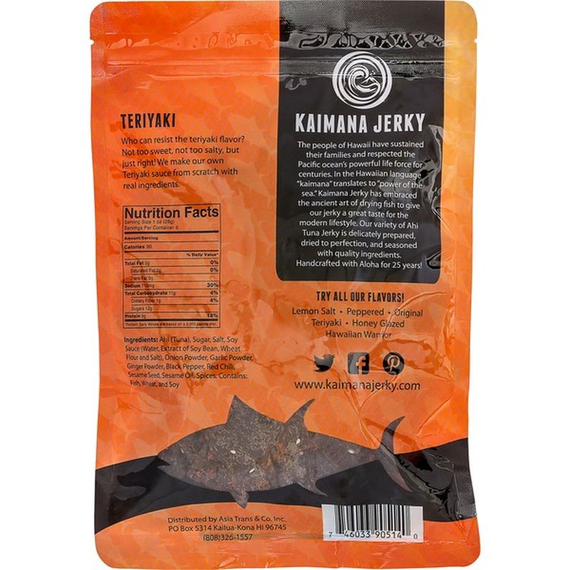 Kaimana Teriyaki Ahi Tuna Fish Jerky (9 oz) from Costco Instacart