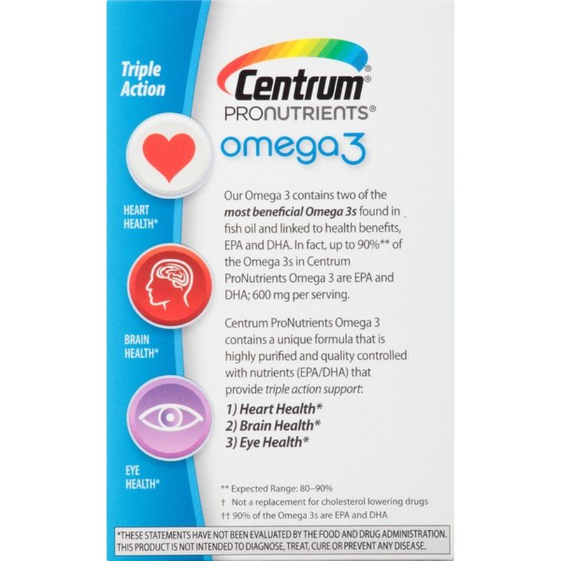 Centrum Pronutrients Omega 3 TripleAction Minigels EPA/DHA Supplement