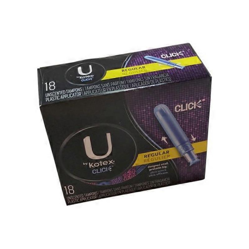 U by KotexSuper Premium Click Compact Tampons (18 ct) Instacart