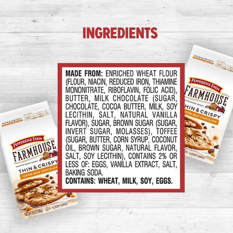 Pepperidge Farm® Thin & Crispy Toffee Milk Chocolate Cookies (6.9 oz