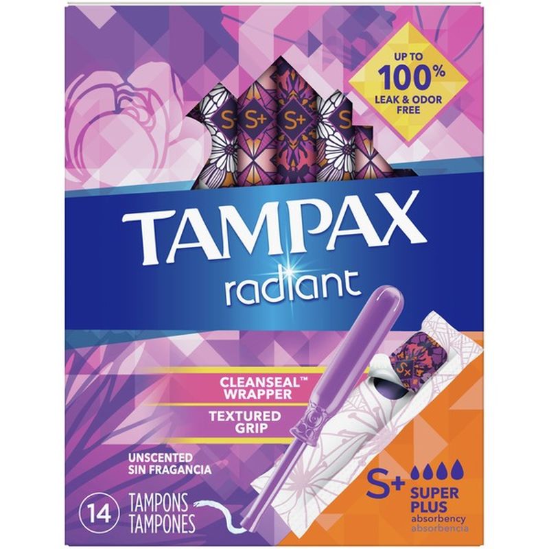 Tampax Tampons Super Plus Absorbency (14 ct) Instacart