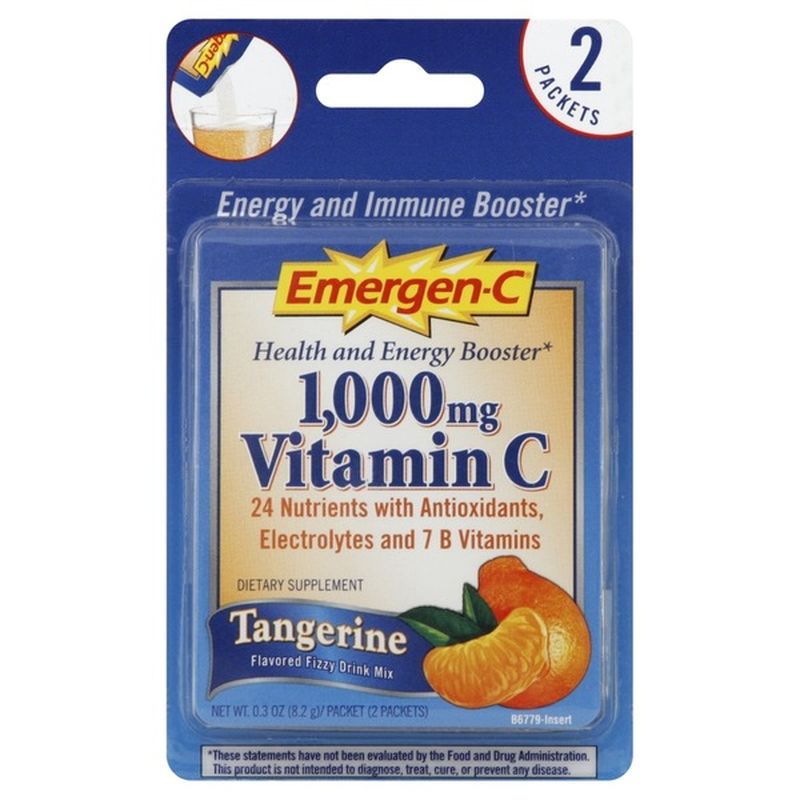 Emergen-C Tangerine Flavor Vitamin C Dietary Supplement Drink Mix