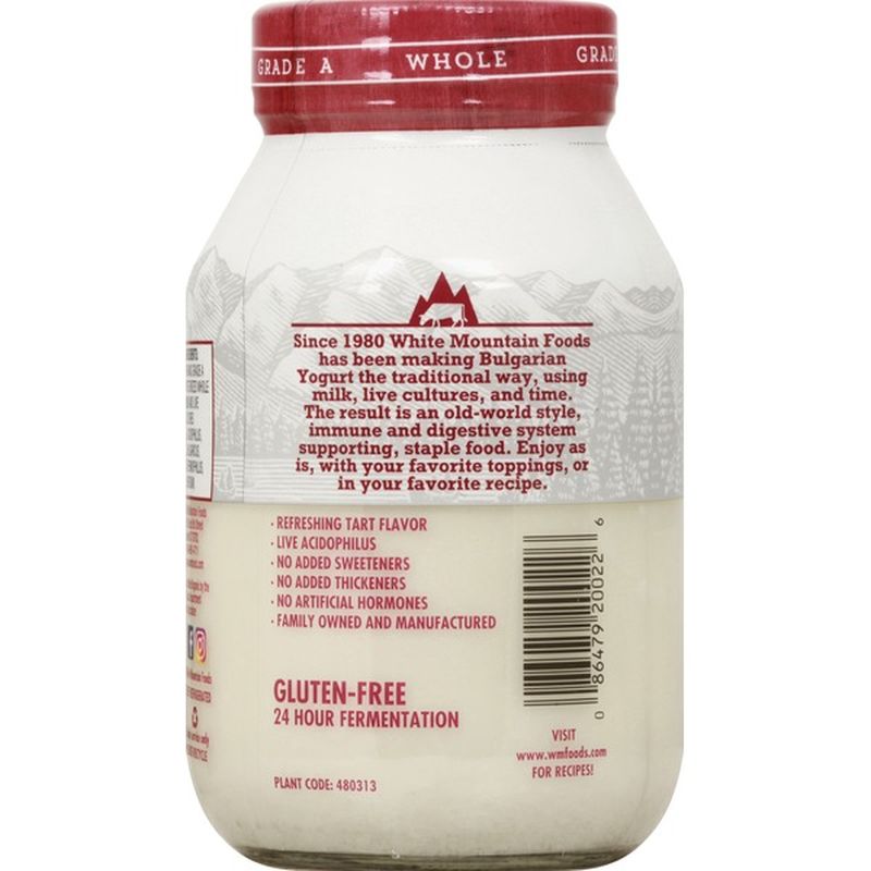 White Mountain Yogurt, Organic, Bulgarian, Probiotic (32 oz) Instacart