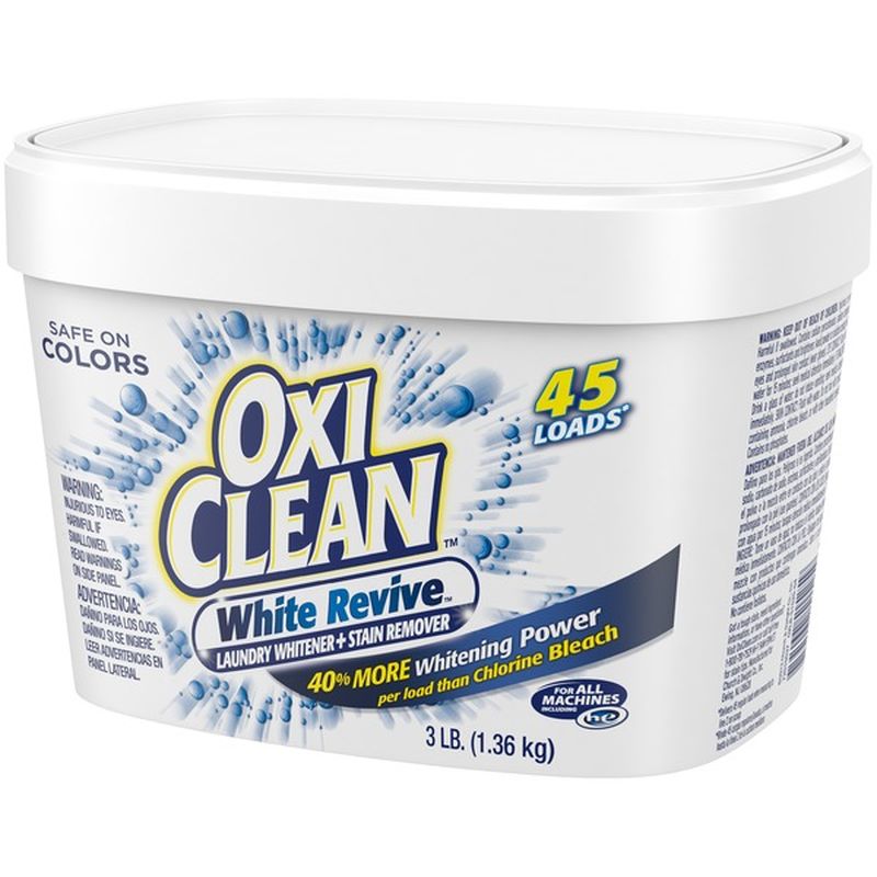 Oxi Clean White Revive Laundry Whitener + Stain Remover, 3 s (1 lb ...