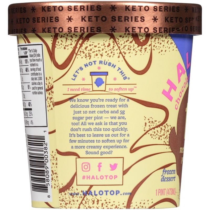 halo top keto chocolate cheesecake frozen dessert