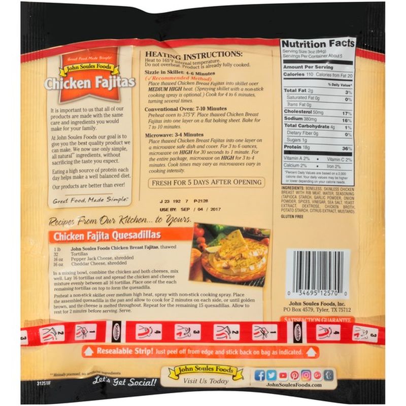 John Soules Foods Chicken Fajitas (16 oz) from Walmart - Instacart