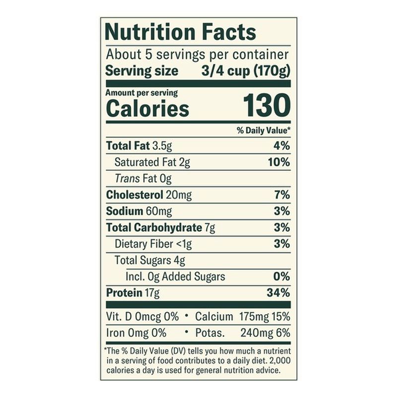 Chobani Low Fat Greek Yogurt Drink Nutrition Facts Chobani Yogurt, Greek, Low-Fat, Plain (32 oz) from Market Basket