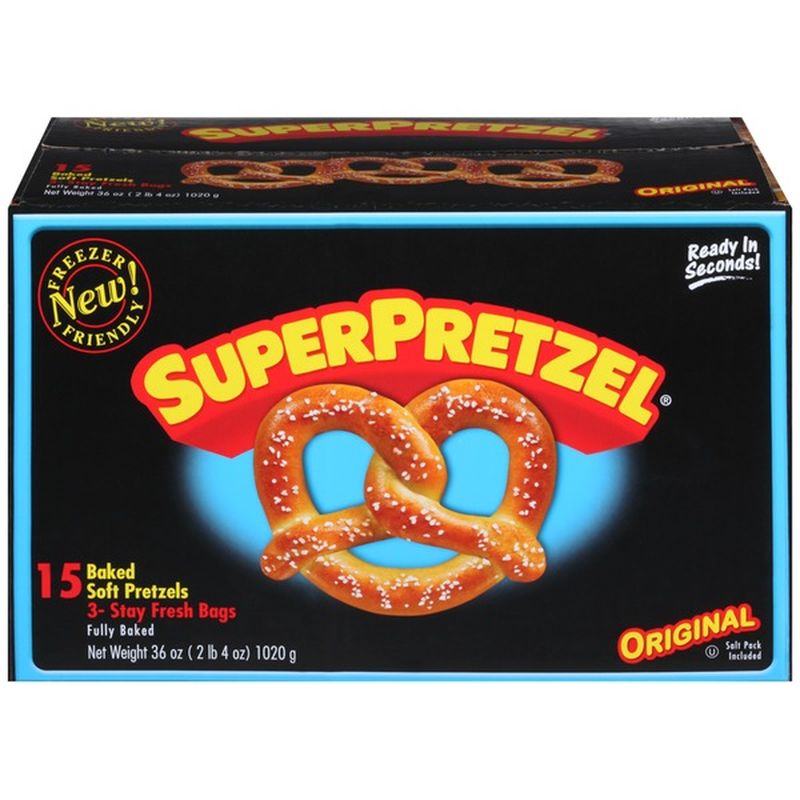 SUPERPRETZEL Original Baked Soft Pretzels (36 oz) Instacart