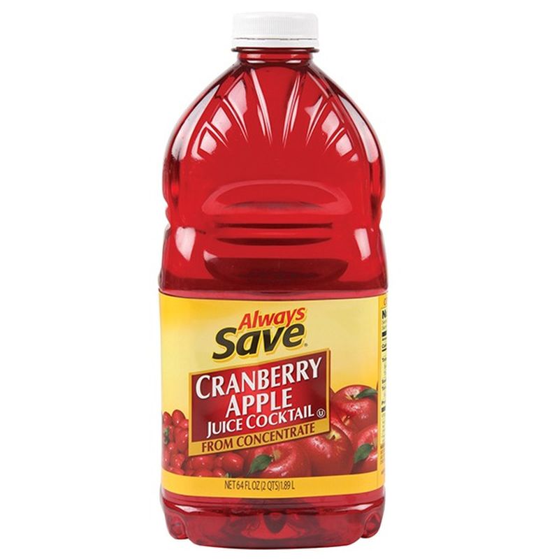 Always Save Cranberry Apple Flavored Juice Cocktail From Concentrate ...