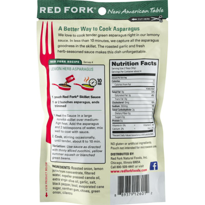 Red Fork Lemon Herb Asparagus Skillet Sauce (4 oz) Instacart