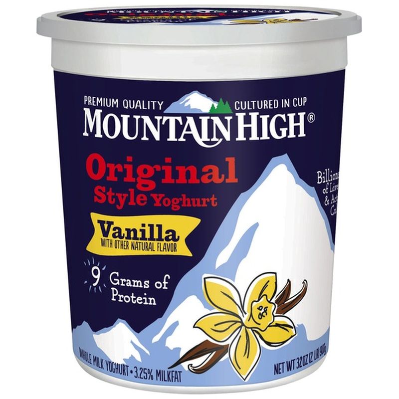 Mountain High Yoghurt, All Natural, Original Style, Vanilla (32 oz