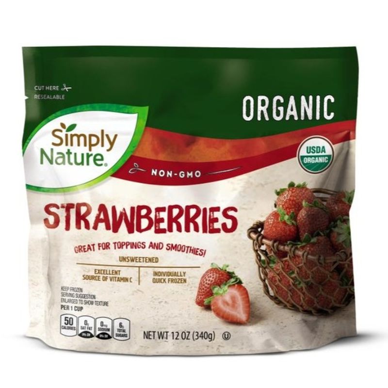 Simply Nature Organic Unsweetened Strawberries (12 oz) Instacart