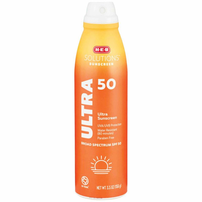H-E-B Solutions Ultra Protection Broad Spectrum Sunscreen Spray Spf 50
