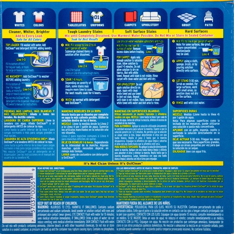 Oxi Clean Versatile Stain Remover Powder, 116 (11.6 lb) Instacart