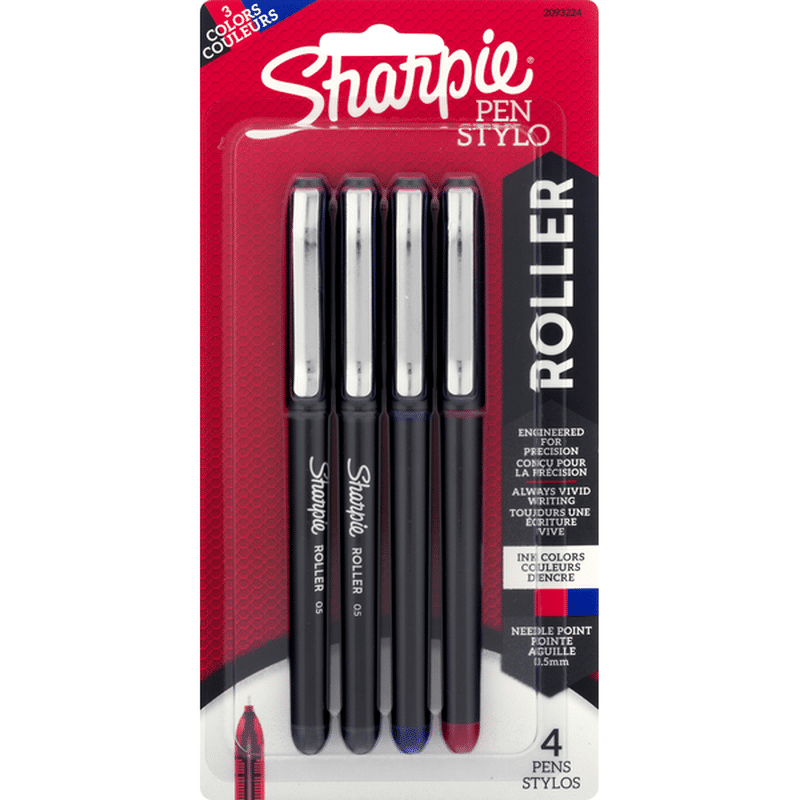 Sharpie Roller Pens, 3 Colors, 0.5 mm (4 each) Instacart