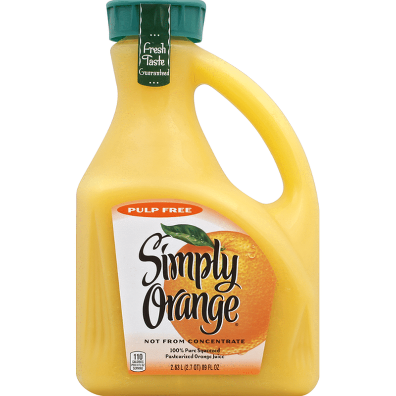Simply Orange Pulp Free Orange Juice (89 fl oz) Instacart