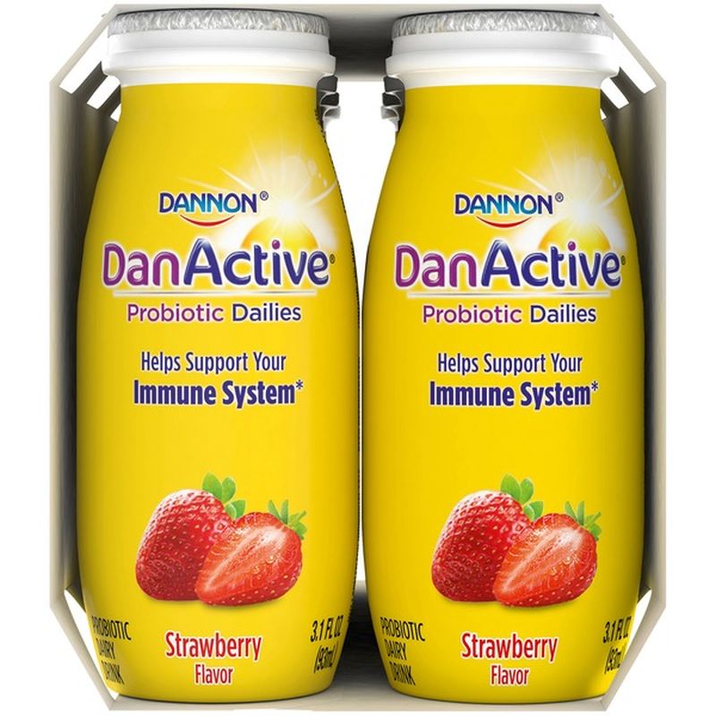 DanActive Light Probiotic Dailies Strawberry Dairy Drink