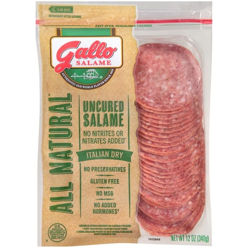 Gallo Salame Deli Thin Sliced All Natural Uncured Salame (12 oz