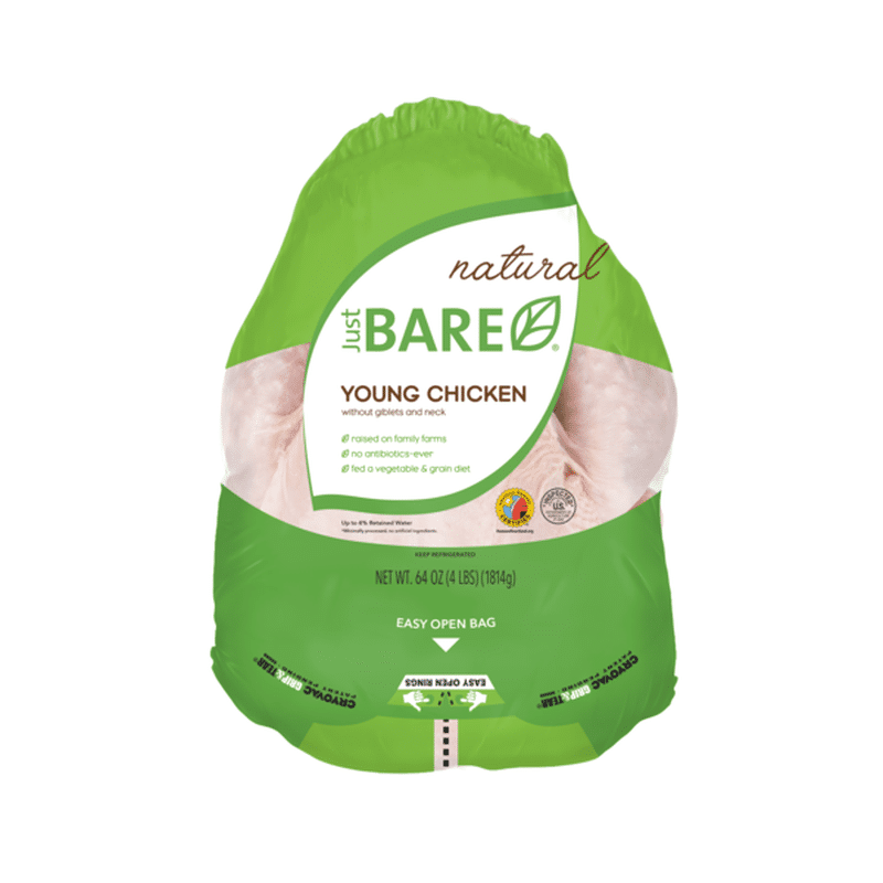 Just Bare Young Chicken Without Giblets and Neck (64 oz) Instacart