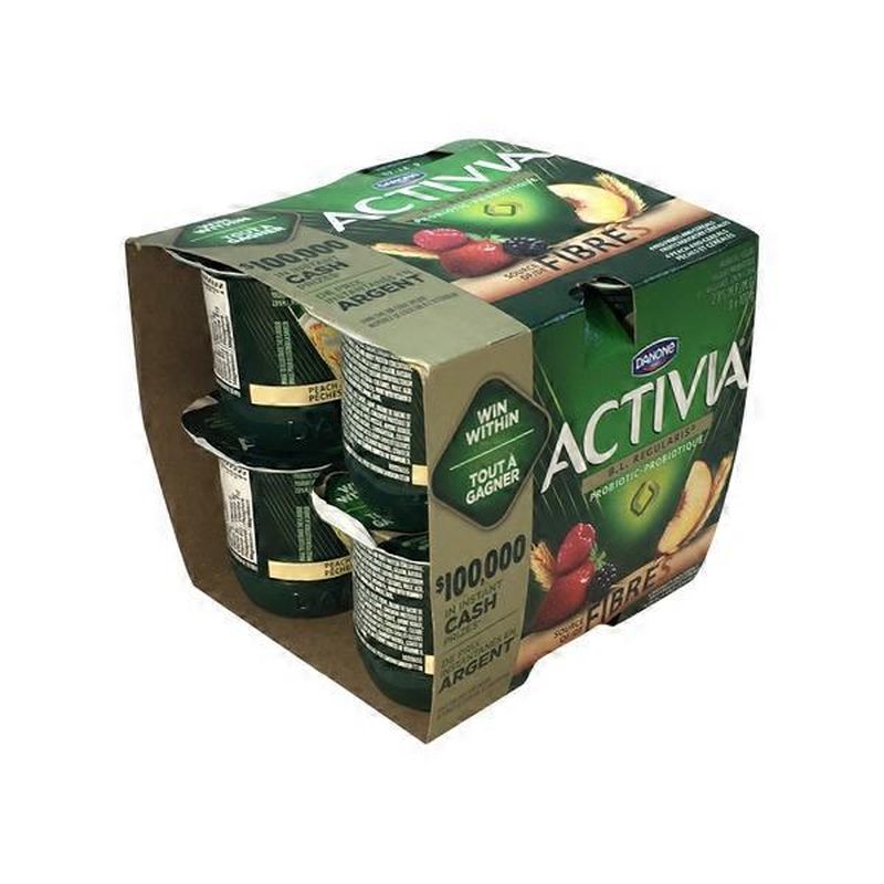 Activia Source of Fibre PeachCereals Probiotic Yogurt (5.49 oz
