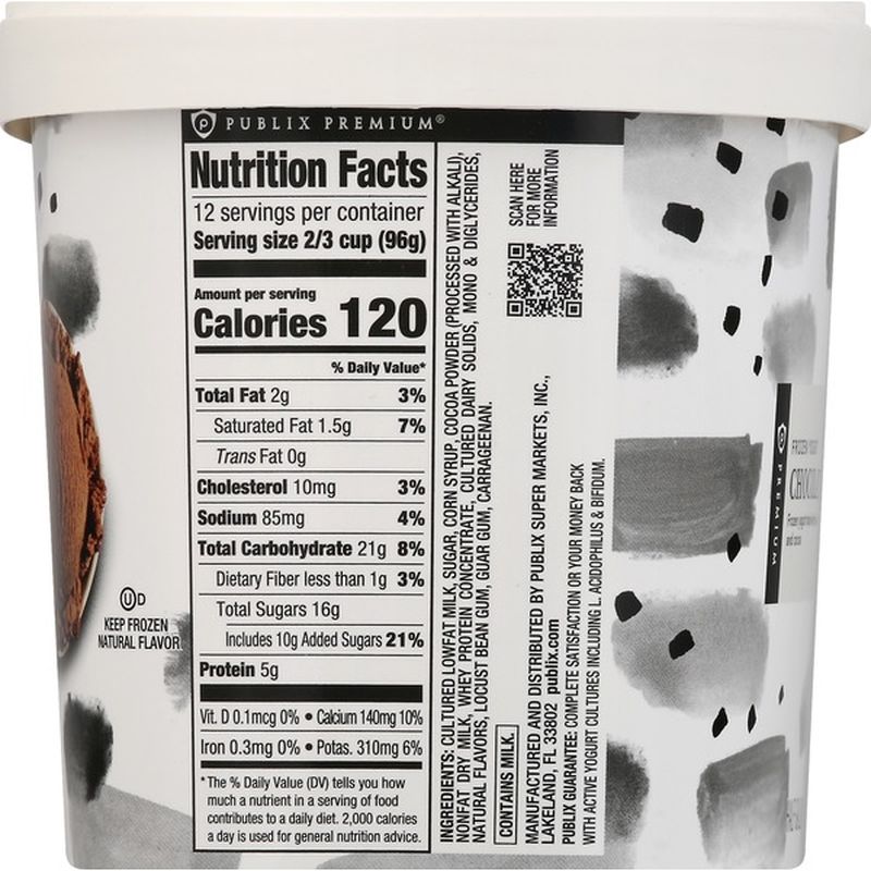 Publix Premium Frozen Yogurt, Chocolate (0.5 gal) Instacart